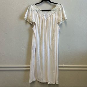 Vintage Shadowline Nightgown Lace Trim Women’s Size Large cottagecore light pink